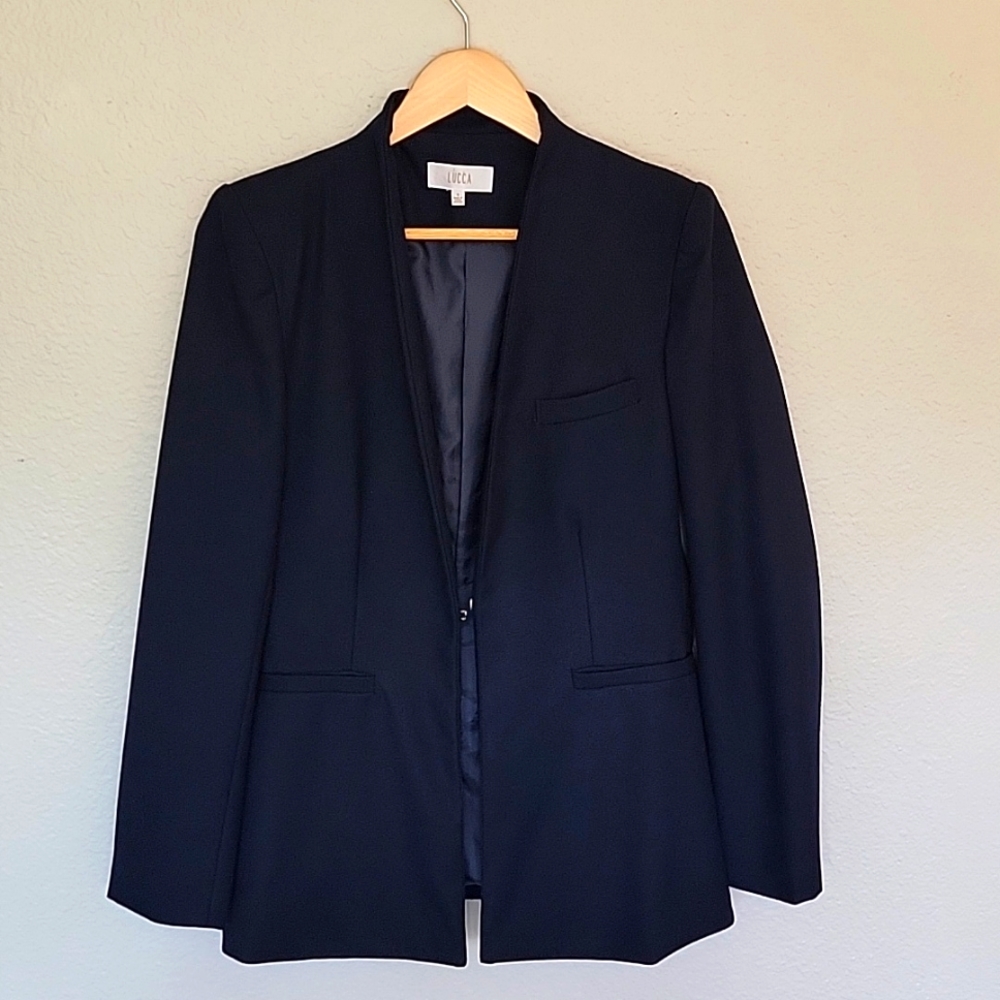 Navy Single Button Blazer